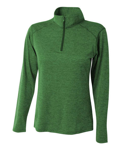 A4 Inspire Space Dye Quarter Zip (NW4010), Color 'Kelly'